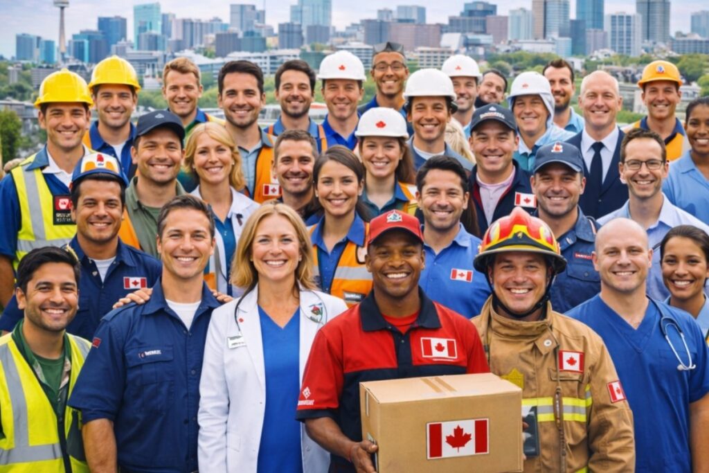 Group C of 30 skilled and semi-skilled workers from multiple industries working in Canada under work visa and work permit programs