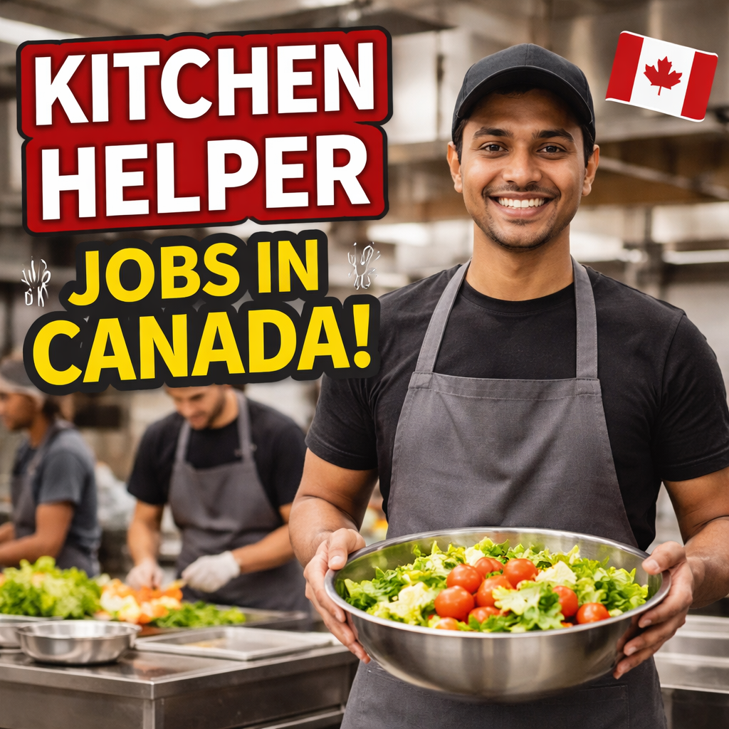 Kitchen helper job hiring advertisement in Canada